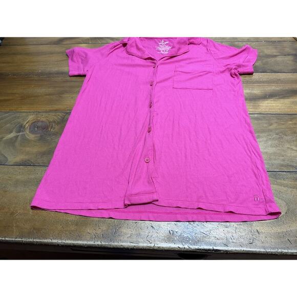 Tommy John Fuchsia Lightweight Rib-Knit Pajama Top Medium - Picture 5 of 10
